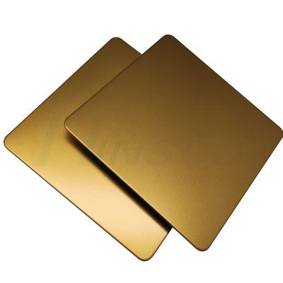 China O grânulo 304 316 dos SS 201 soprou o ouro de aço inoxidável do titânio da folha laminado à venda
