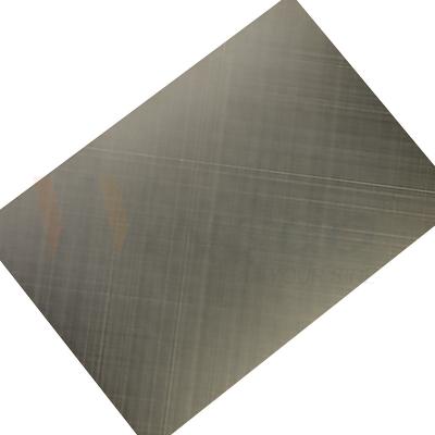 China Quality Control Cross Hairline Finished Green Bronze 0.3mm SS Decorative Sheets for sale
