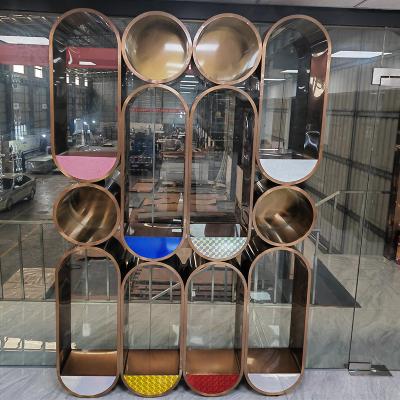 China 1000-2000mm Art Design Stainless Steel Metal Screen Partition For Commercial Interior for sale
