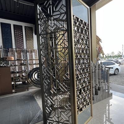 China Hotel Lobby Partition Design Stainless Steel Wall Divider for sale
