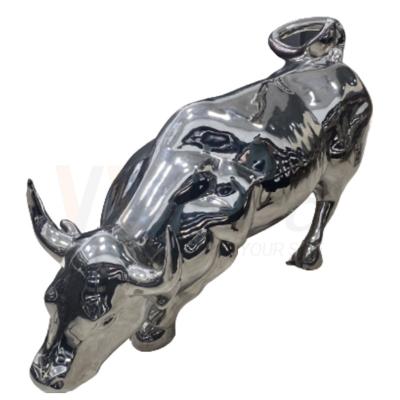 China 201 fabricación de metal del acero inoxidable de la escultura de la forma de la vaca 304 316 con el espejo 8k Surfcae en venta