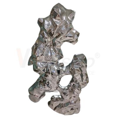China metal de acero inoxidable de la escultura de la decoración de la oficina de Finshed de la ondulación del agua de la fabricación de metal 8k en venta