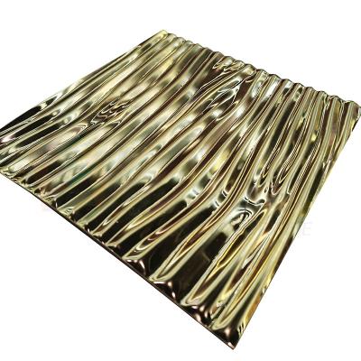 China Sandblasting Groove Embossed Stainless Steel Sheet Custom SS 201 304 316 Titanium Gold for sale