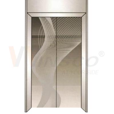 China la hoja de acero inoxidable Grey Color Mirror Finished Metal del elevador de 2m m grabó al agua fuerte el modelo en venta