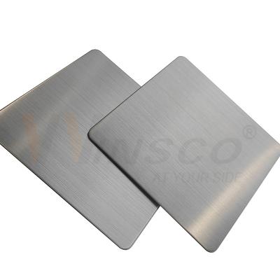 China Silver Color Hairline Stainless Steel Sheet Brushed Finished Grade 201 304 316 for sale
