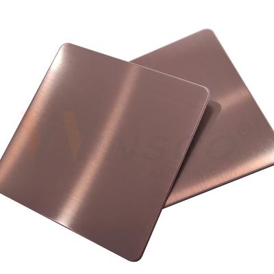 China 1000x2000mm Hairline Stainless Steel Sheet Rose Gold DIN 201 304 316 for sale