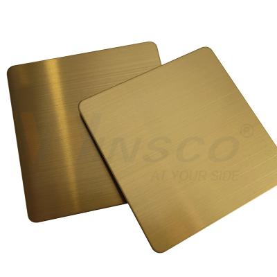 China Za Brass Hairline Finish Stainless Steel Gold Color AFP SS 201 304 316 Sheet for sale