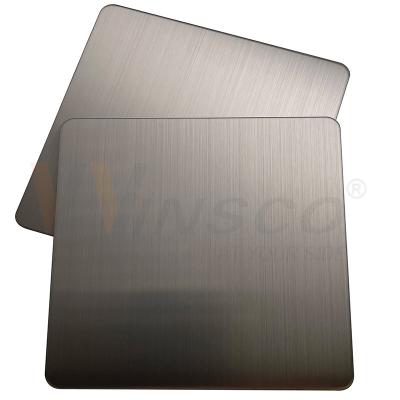 China 316 Hairline Stainless Steel Sheet Super Decorative SS 201 304 With Grey Color for sale