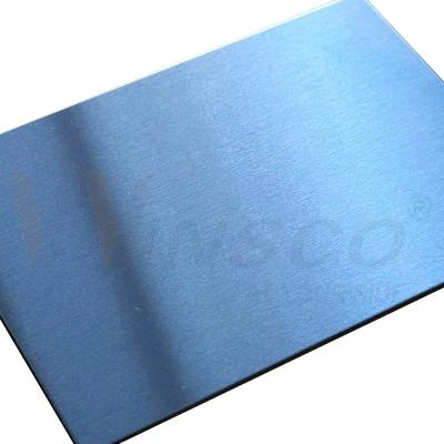China SS 316 316L 4ftx8ft Inox Satin Plate Hairline 1220mmx2440mm Stainless Steel No.4 Blue Color Sheet for sale