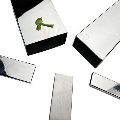 China AISI 201 304 316 Mirror Satin Finish 30mmx60mm Size Stainless Steel Inox Rectangular Tube Pipe 0.5mm-2.7mm Thickness for sale