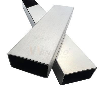 China AISI 201 304 316 Inox Railing Pipe 0.5mm-2.7mm Thcikenss 20mmx40mm Stainless Steel Rectangular Tube for sale