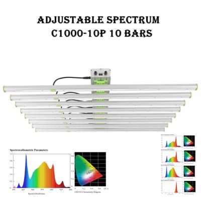 China 2500μMol 10 Bars EPAR 760nm Plant LED Grow Lights 1000W SMD3030 for sale