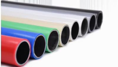 China ISO certificated Black steel tube coated with plastic coating PE Coated Lean Tube for sale