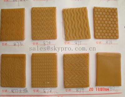 China Tan color Shoe Sole Rubber Sheet Wear Resistant Different Textures for sale