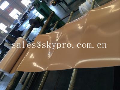 China Natural gum rubber sheet roll tan color high tensile strength for punching seals / washer for sale
