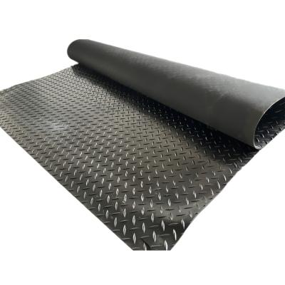 China Leaf Pattern Rubber Mat One Bar Diamond Rubber Flooring Heavy Duty Willow Rubber Sheet for sale