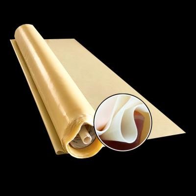 China High Tensile Strength Tear Resistance Raw Beige Tan Color Latex Rubber Sheet Roll for sale
