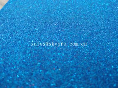 China Flexible EVA Foam Rubber Sheets 1mm Thickness Blue Self - Adhesive Glitter for sale