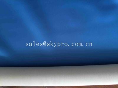 China Colorful Smooth Neoprene Fabric Roll One Side Embossed With Blue Nylon Spandex Polyester for sale