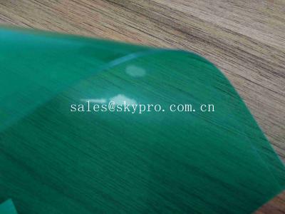 China Eco - alta banda transportadora brillante verde amistosa del PVC/hoja clara lisa del PVC en venta