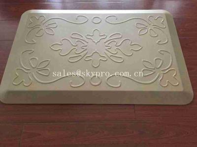 Chine Tapis de cuisine de logo d'OEM de tapis de plancher capitonné par cuisine debout blanche de pression de soulagement à vendre