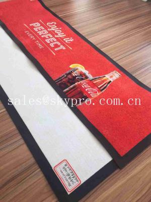 China Thin No - woven Slip Wine PVC Rubber Bar Mat Custom Brand Logo Beer Drain Mats Decanters Accessories for sale