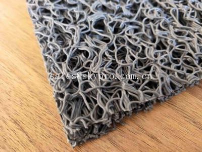 China Dark Blue Soft Rubber Mats Vinyl Loop Mats PVC Vinyl Roll Carpet Material for sale