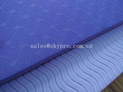 Китай Дизайн патента циновки йоги ТПЭ Эко красочных двойных слоев изготовленный на заказ, светлый Вайгхтинесс продается