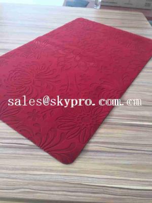 China Popular Eco - Friendly Natural Neoprene Rubber Sheet / Rubber Yoga Mat Microfiber Velvet , Custom Printed for sale