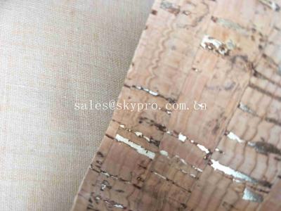 China Decorative A Grade Rubber Sheet Roll , Upholstery Cork Leather Fabric for Bag Shoe for sale