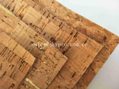 China Colorful Thin Soft Natural Cork Rubber Sheet Roll Synthetic Leather Fabric for sale