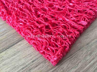 Chine Les tapis en caoutchouc de sécurité de logo de tapis rouge de plancher/eau - rendez le tapis de porte en caoutchouc résistant à vendre