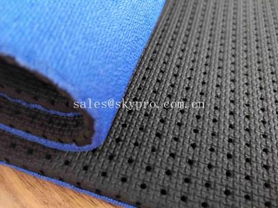 China Blue Breathable Perforated Fade Resistant Sharkskin Nylon Fabric SBR Neoprene Fabrics for sale