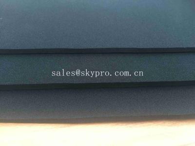 China 3mm Elastic Laminated Double Side N Fabric Fireproof Sealing Black CR Foam Neoprene Sheet for sale