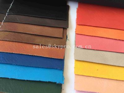 China Environmental Protection PU Synthetic Leather Embossed PU Imitation Sheep Shrunk Grain for sale