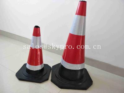 China Da segurança flexível fluorescente plástica macia da estrada da estrada cones de borracha do tráfego à venda