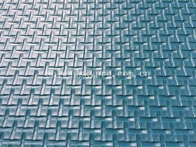 China Blue Conveyor Roll Cross Pattern PVC Conveyor Belt Matt Chemical Resistance for sale