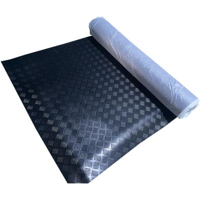 China Anti slip flooring checker rubber sheet checker plate five bar anti slip rubber roll / mat / sheet for sale
