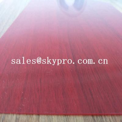 China Super Thin 0.3mm Red Color Double Film And Double Light Transparent Rigid PVC Sheeting for sale