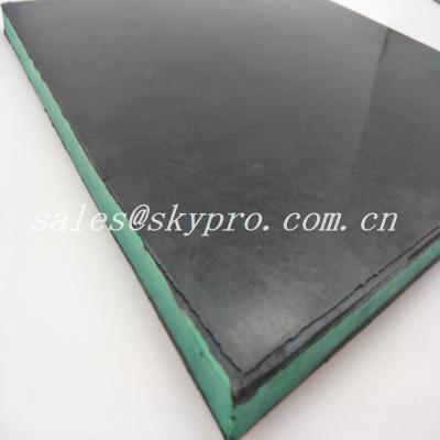 China Wear - Resisting 30mm Black + Green + Black Sandwich Skirting Rubber Sheet Panel for sale