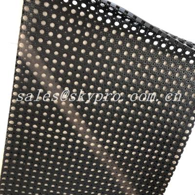 China Anti Slip Water Drain Holes Natural Gum Rubber Sheet For Swimming Pool for sale
