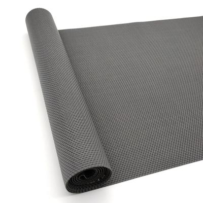 China Weave Dark Gray Vinyl Woven Polyester Mesh B1 Fire Resistant for sale