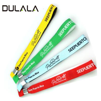 China Cheap wristband woven short lanyard 15mm entrance bracelet for event for sale