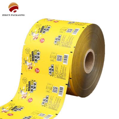 China Shiny Finishing Custom Printed Packaging Film Roll for sale