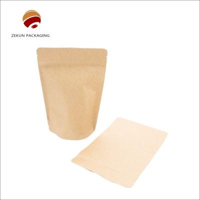 China Gravure Printing Kraft Paper Ziplock Bags For Eco-Friendly Packaging for sale