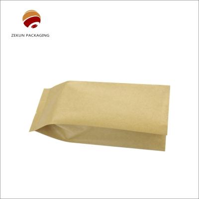 China Eco Friendly Kraft Paper Bag with Gravure Printed Matt Surface Food Packaging 200g - 5kgs for sale