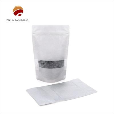 China Food Packaging Kraft Paper Zip Lock Bag Custom Size Moisture Proof Matt Or Shiny Finish for sale