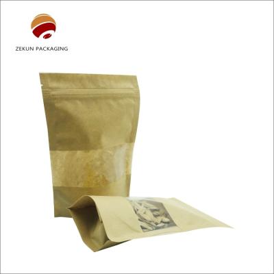 China Gravure Printing Karft Paper Bag Food Packaging CMYK Kraft PE Bag Moisture Proof for sale