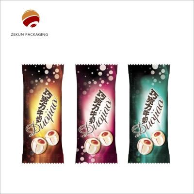 China Client Designed Moisture proof Snack Packaging Bag Aluminum Foil Shiny Finish for sale