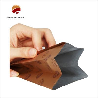 China Bolsa de embalaje de té A prueba de humedad Bolsa superior de cerradura de papel de aluminio en venta
